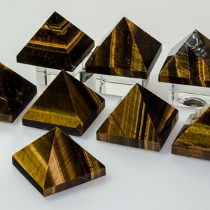 Wholesale Tigerauge Pyramide Selten Schöner natürlicher Edelstein poliert Pyramide-Dekor-Chakre-Reiki-Meditation-Heilung