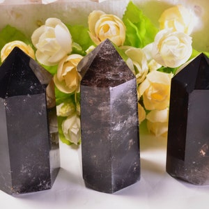 Natural dark smoke crystal, deep smoke crystal Tower height 60-120mm
