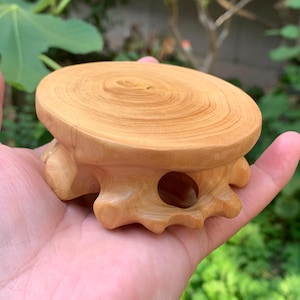 Base de madera para ejemplares de cristal/Soporte de madera para sujetar cristales o rocas/Soporte de madera/Soporte de madera auténtica/Colocación de objetos decorativos
