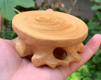 Houten basis voor kristallen exemplaar/Houten standaard voor het vasthouden van cysten of stenen/Houten beugel/standaard van echt hout/plaatsing van decoratieve objecten