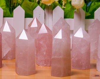 Wholesale Natural Rose Quartz Points,Rose Pink Crystal Towers,Protection,Love,Healing Energy,Valentine&#39;s Day,Romantic,Anahata,Fourth Chakra