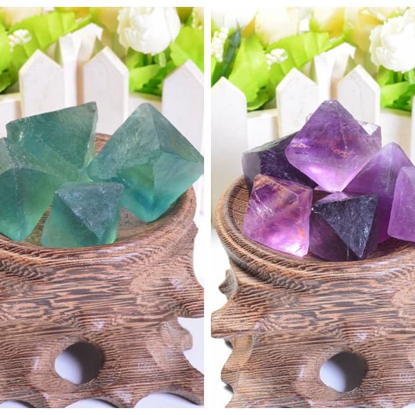 Naturally Formed Fluorite Diamond/Rhombus Shaped Fluorite Block/Unpolished Crystals for Grids/Octahedrons Rock Specimen/Hewelry Making/Gift