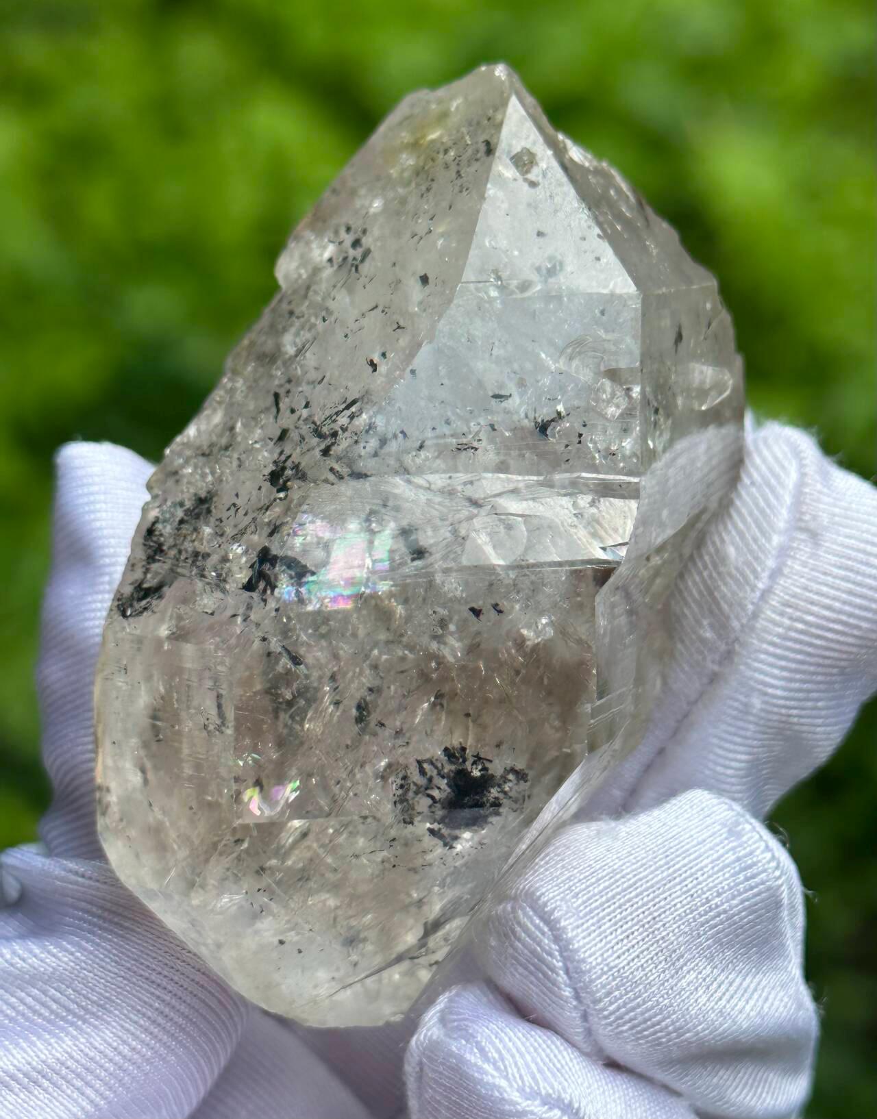 ハーキマー ダイヤモンド クォーツ/118g 両端に終端のある水晶