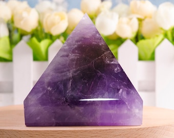 80 mm Ametrine Pyramid Rare Beautiful Natural Gemstone Polished Ametrine Quartz Pyramid-Decor-Chakre&Reiki-February Birthstone-Healing-Gift