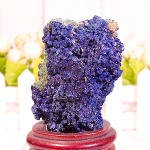 Natural Raw Azurite Rocks/Azurite Conichalcite Combination/Malachite Rough Stone/206g Azurite Conichalcite Geode Mineral Specimen/85*55*34mm