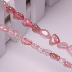 Wholesale Strawberry Quartz Natural Gemstone Polished Quartz Beads for Jewelry Making/Pendant/Necklace/Bracelet/Luck Gift