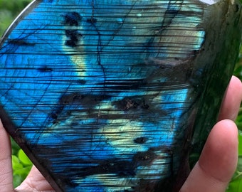 Polished Blue Sheen Labradorite Stone/full Light Labradorite/shiny