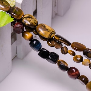 Wholesale Tiger’s Eyes Natural Gemstone Polished Quartz Beads for Jewelry Making/Pendant/Necklace/Bracelet/Luck Gift