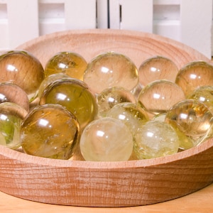 Wholesale Citrine Sphere Yellow Quartz Rare Beautiful Natural Quartz Smooth Round Crystal Beads/DIY Jewelry Making-raw natural citrine
