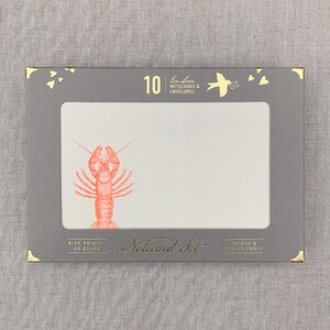 Notecard Set / Riso-Druck / Hummer / nachhaltig