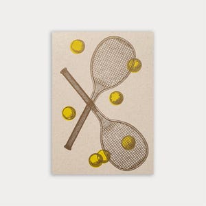 Carte postale / Tennis / Papier écologique