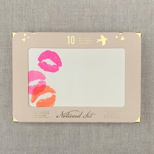 Notecard Set / Riso print / Kusjes / duurzaam