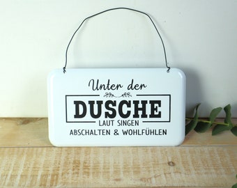 Deko Schild Spruch Dusche