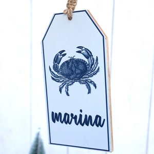 Decorative maritime sign for hanging crab image 1