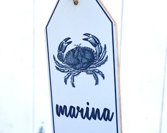 Panneau maritime décoratif pour crabe suspendu