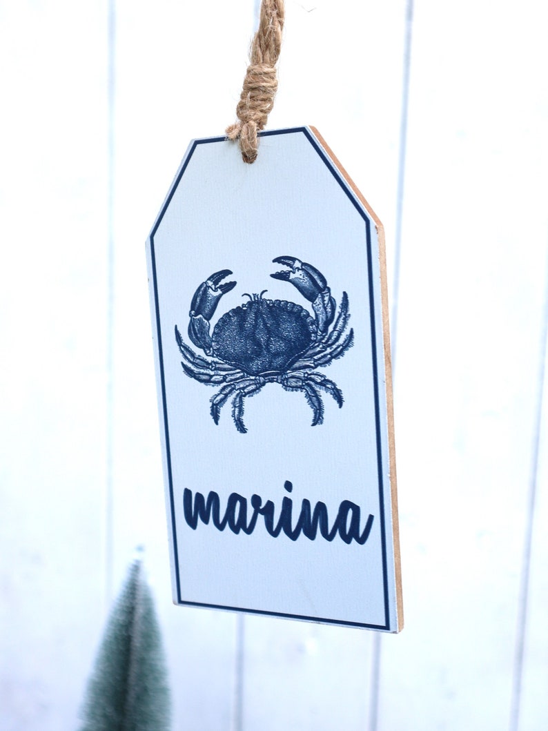 Decorative maritime sign for hanging crab image 1