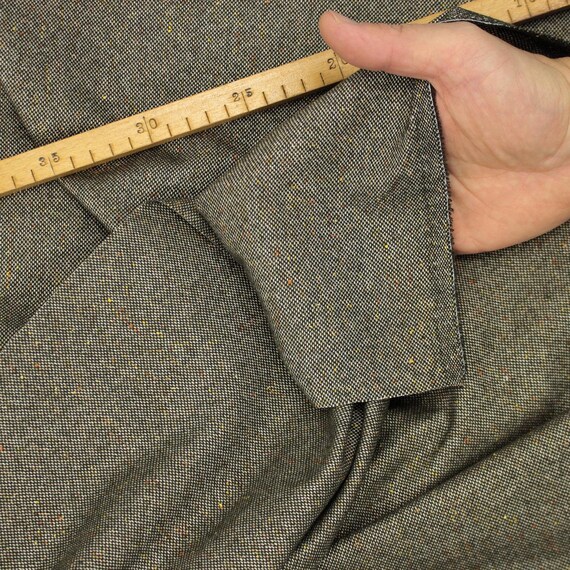 12 90 Eur Meter Tweed Fabric Wool Fabric Brown Colorfully Etsy