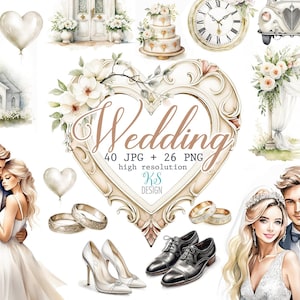 Aquarell Hochzeit druckbare Grafik