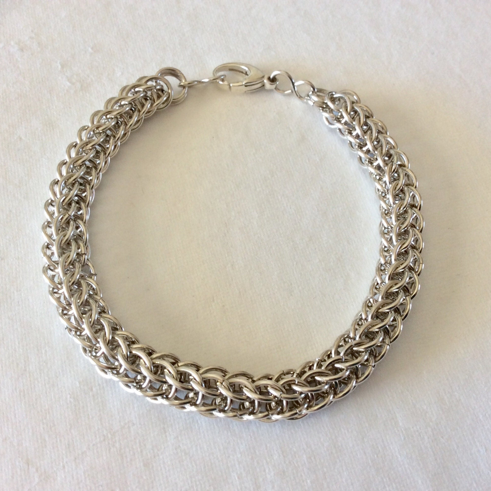 Flat Full Persian 6 in 1 Bracelet Kit, Chainmaille Kit, Stainless Steel, Chainmail  Kit, Jump Rings, Lobster Clasp, Chainmail Tutorial 