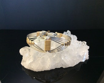 Nefertiti Silver and Gold Wire Bracelet
