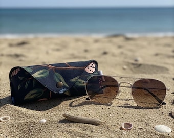 Glasses case, hard shell, sunglasses case, gift, canvas glasses case