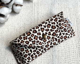 Leopard print glasses case, sunglasses case, case, glasses case, glasses bag, handmade in Germany, gift for women, high quality, made in Germany
