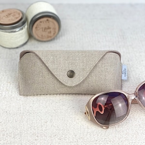 Linen glasses case | Glasses case | Sunglasses case | Glasses storage | Glasses bag | Case | Leopard | Glasses case Leo | Microfiber