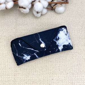 Glasses case | Sunglasses case | Glasses cover | Marble fabric | Protective case | Glasses bag