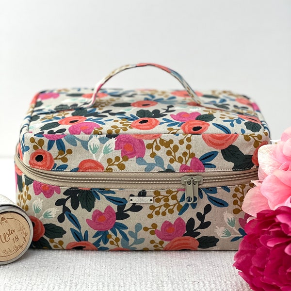 Cosmetic bag, toiletry bag, beauty case, cosmetic case, cosmetic bag with lid, large, gift, best friend gift, woman, XXL