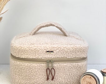 Beutel Kulturtasche,Teddy-Tasche,Kulturtasche ,Teddy Kosmetiktasche,Aufbewahrungskorb,Kosmetikkoffer,Orgainzer,Plüschtasche,Box Bag,Koffer