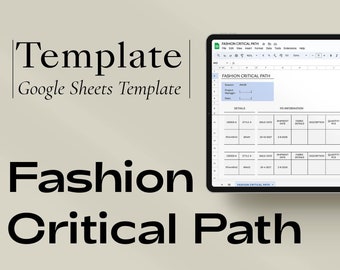 Fashion Critical Path Template - Google Sheets