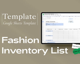 Fashion Apparel Inventory Tracker – Google Sheets Clothing Stock & Production Spreadsheet