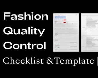Fashion Production Quality Control Checklist – Google Sheets Apparel QC Inspection Template