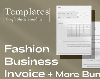 Fashion Business Invoice + More Bundle – Google Sheets Templates