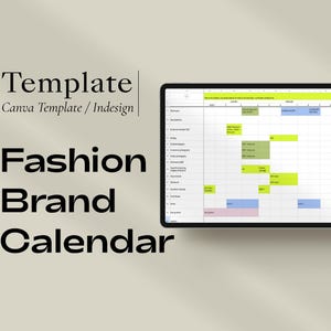 Kalendermall för modemärken – Säsongsplanering för designers och startups (Google Sheets)