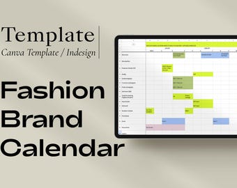 Fashion Brand Calendar Template – Seasonal Planning for Designers & Startups (Google Sheets)