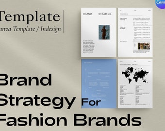 Fashion Brand Strategy Template: Canva & InDesign (A4 Portrait)