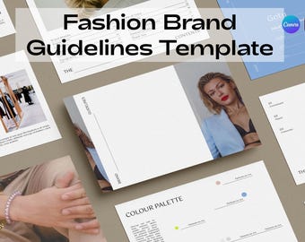Fashion Branding | Fashion Brand Guidelines Template editable in Canva & InDesign