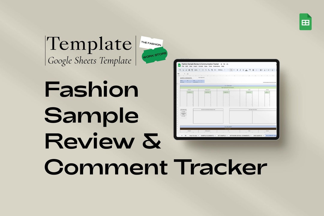 Fashion Sample Review & Approval Tracker – Google Sheets Communication ...