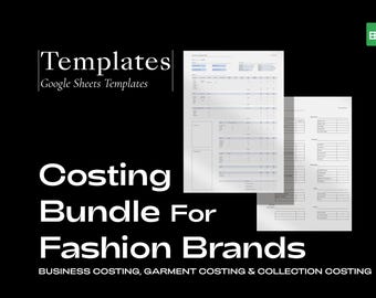 Fashion Garment Costing Template Bundle – Pricing Calculator & Budget Planner for Apparel Business