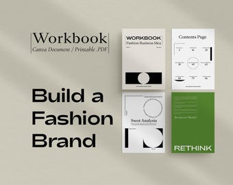 Fashion Brand Workbook: Brand Identity & Strategy Guide (PDF Printable