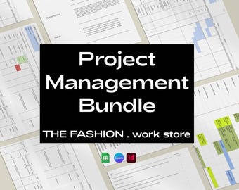 Fashion Brand Project Management Template Bundle: Calendar, Tracker, Proposal