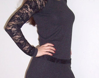 Kleid in schwarz mit Spitze Stella