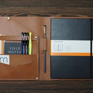 Moleskine XL lederen hoes, Moleskine XL hoes, grote Moleskine hoes