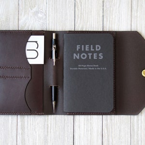 Leather Field Notes Cover, Moleskine, Journal Cover / Wallet With Pen Holder