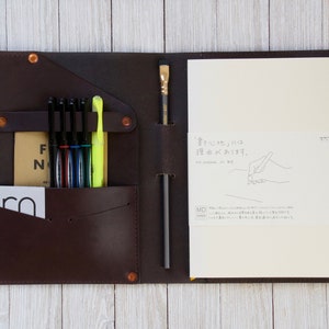 Handmade Leather A5 Notebook Cover: Midori, Stalogy, Leuchtturm1917