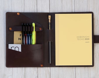 Handmade Leather Hobonichi A5 Cover: Full Grain Vegetable Tanned