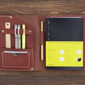 Handmade Leather B6 Notebook Cover: Stalogy Compatible, Personalized Options