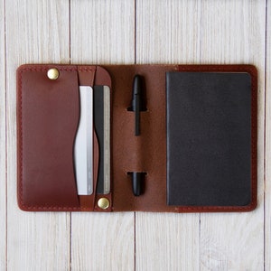 Cartera Moleskine Volant, cartera para cuaderno con bolsillo frontal, cartera de piel de grano completo cosida a mano