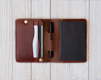 Cartera Moleskine Volant, cartera para cuaderno con bolsillo frontal, cartera de piel de grano completo cosida a mano